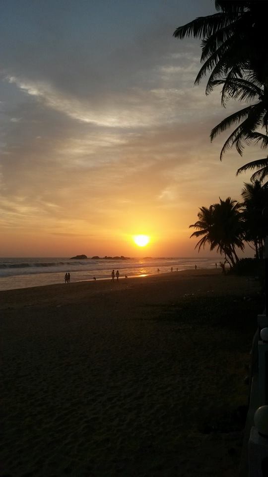 Sunset at Hikkaduwa Beach (courtesy: Christine Keusch)